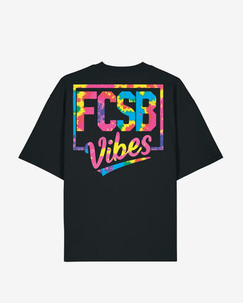 Tricou Oversized Adulti FCSB Colored Vibes Negru