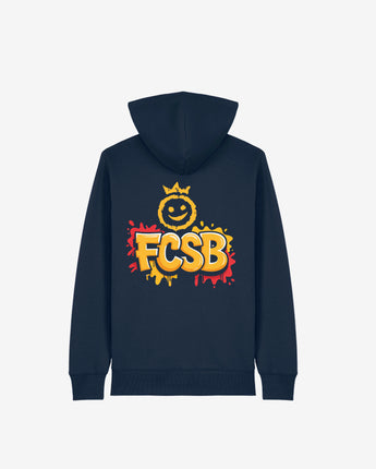 Hanorac cu Fermoar Adulti FCSB Smiley King Navy