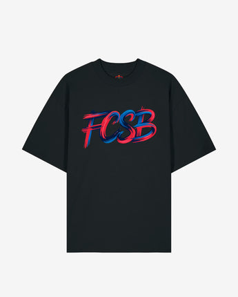 Tricou Oversized Adulti FCSB Paint Negru