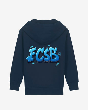 Hanorac cu Fermoar Copii FCSB Tag Navy