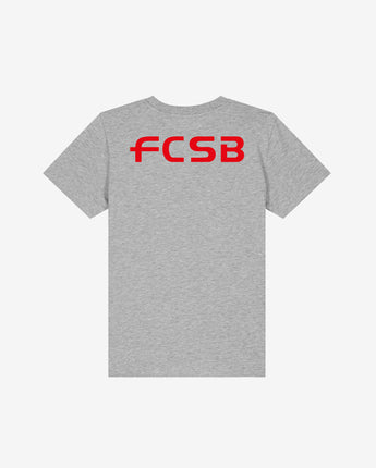 Tricou Copii FCSB Logo Rosu Gri