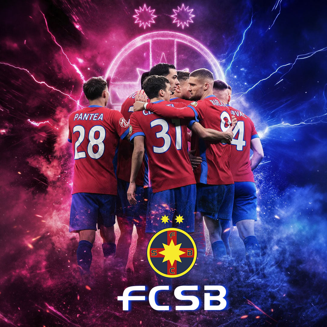 Tricou Fotbal Adulti FCSB Vintage – Shop Oficial FCSB