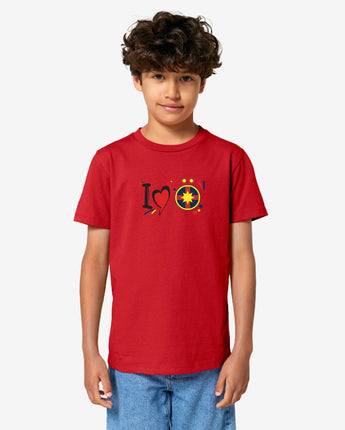 Tricou Copii I Love FCSB Rosu