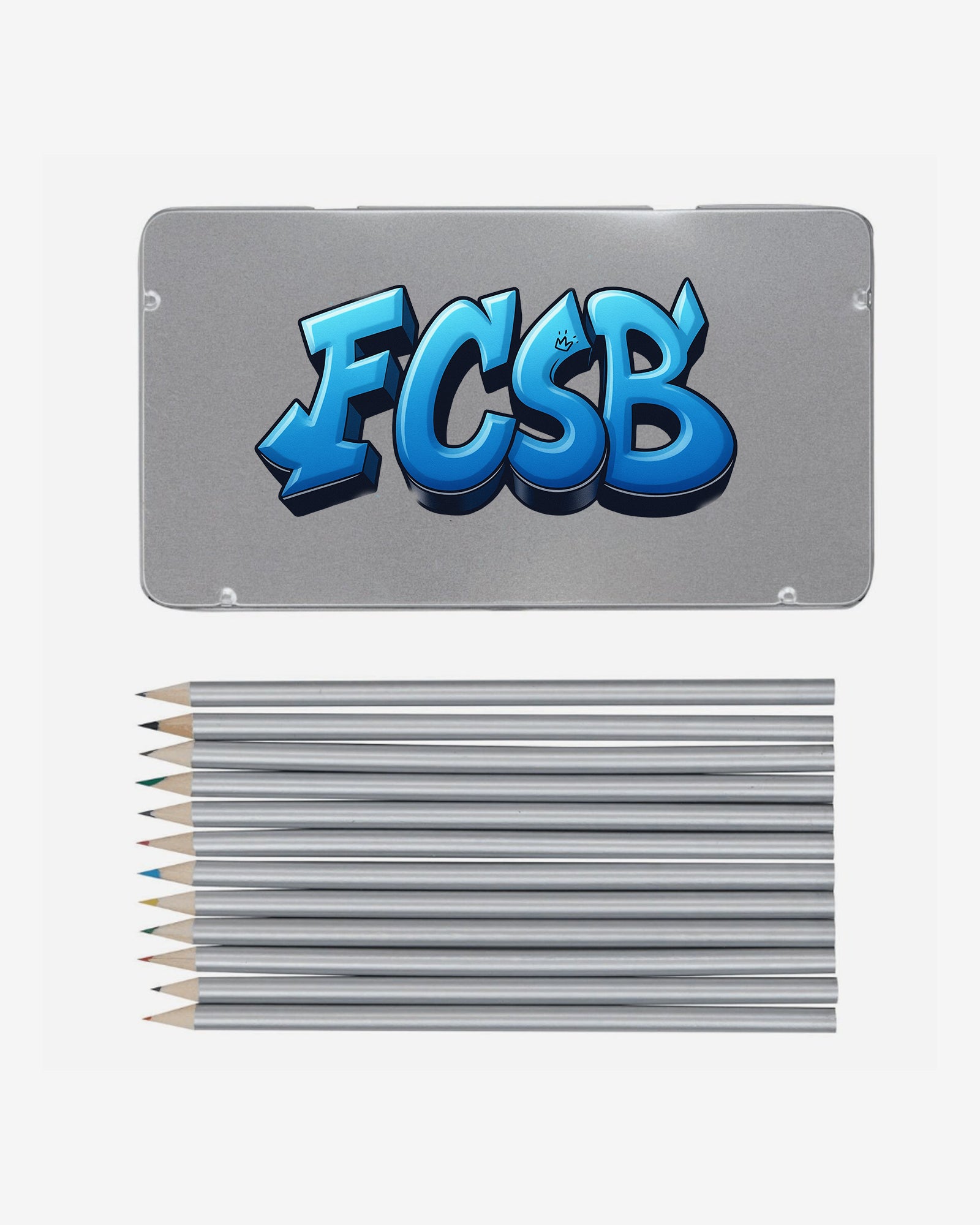 Set 12 Creioane Colorate Tag FCSB