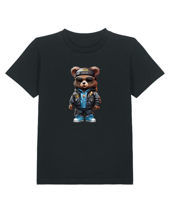 Tricou Teddy Bear Whiskers campion Copii FCSB Casual Negru