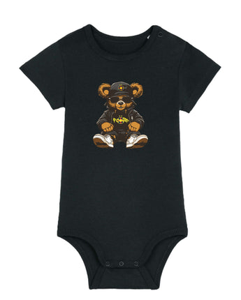 Baby Body Teddy Bear Vintage Negru