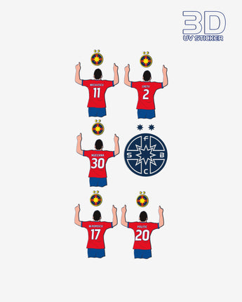 Set 6 Stickere 3D Player I FCSB