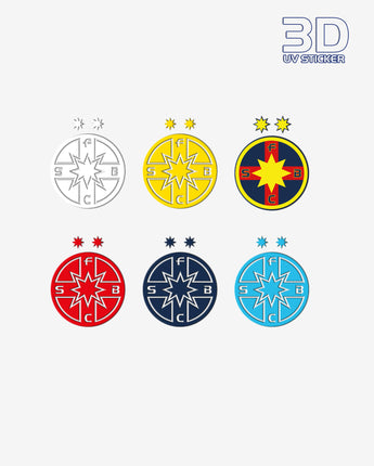 Set 6 Stickere 3D Logo FCSB