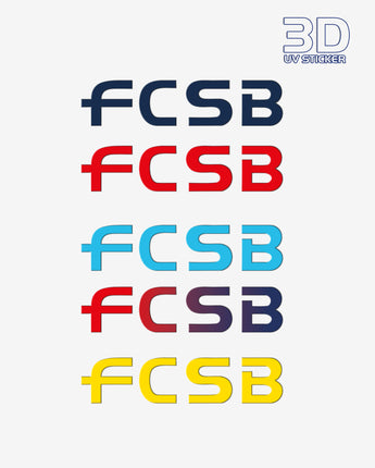 Set 5 Stickere 3D FCSB